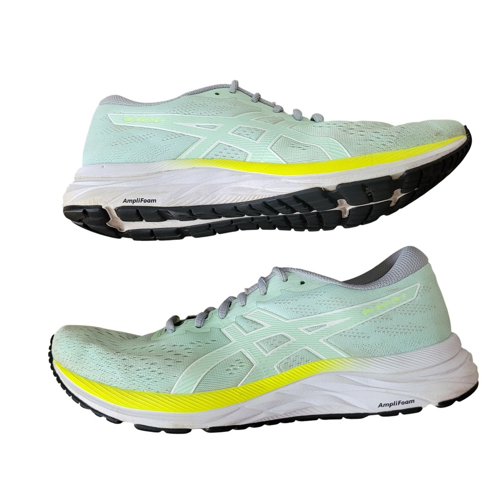 ASICS 9.5 Gel-Excite 7 Running Shoes Womens Mint Green Neon Yellow 1012A562